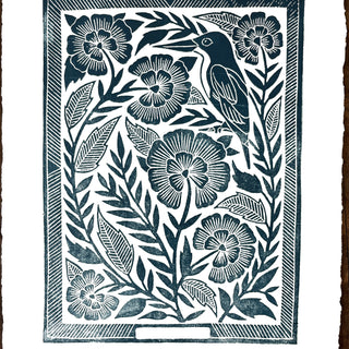 SECONDS: Hand Block Printed Art Print - No. 609
