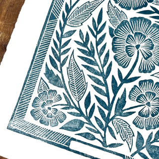 SECONDS: Hand Block Printed Art Print - No. 609