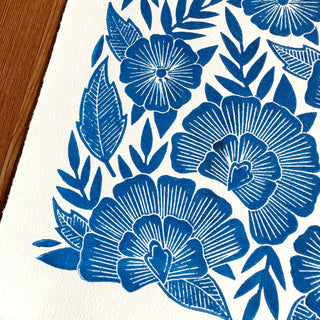 Hand Block Printed Art Print - No. 3006