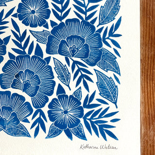 Hand Block Printed Art Print - No. 3006