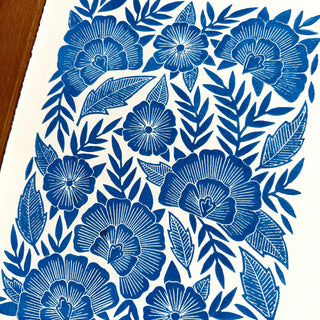 Hand Block Printed Art Print - No. 3006