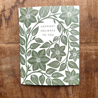 "Happiest Holidays To You,"Offset Printed Card, XM68