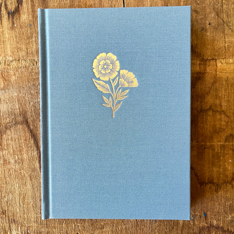 Foil Stamped Linen Journal: Denim Blue