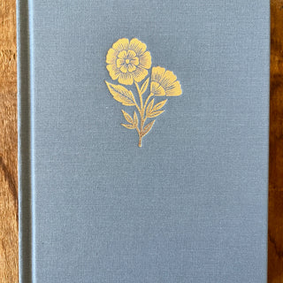 Foil Stamped Linen Journal: Denim Blue