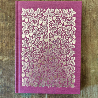 Foil Stamped Linen Journal: Soft Burgundy