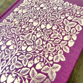 Foil Stamped Linen Journal: Soft Burgundy