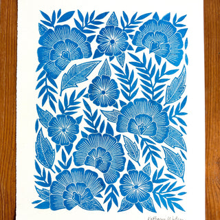 Hand Block Printed Art Print - No. 3029