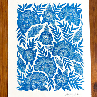 Hand Block Printed Art Print - No. 3031
