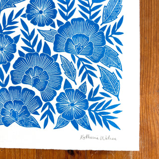 Hand Block Printed Art Print - No. 3034
