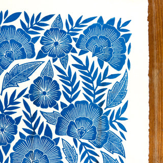 Hand Block Printed Art Print - No. 3039