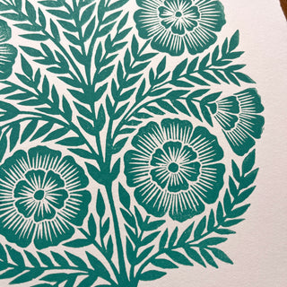 SECONDS : Hand Block Printed Art Print - No. 5679