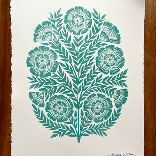 SECONDS : Hand Block Printed Art Print - No. 5679