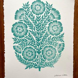 SECONDS : Hand Block Printed Art Print - No. 5681