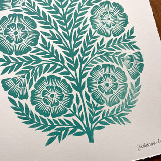 SECONDS : Hand Block Printed Art Print - No. 5681