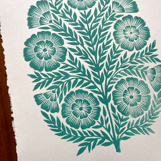 SECONDS : Hand Block Printed Art Print - No. 5681