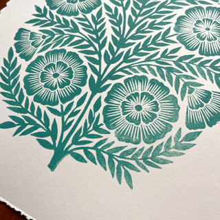 SECONDS : Hand Block Printed Art Print - No. 5681