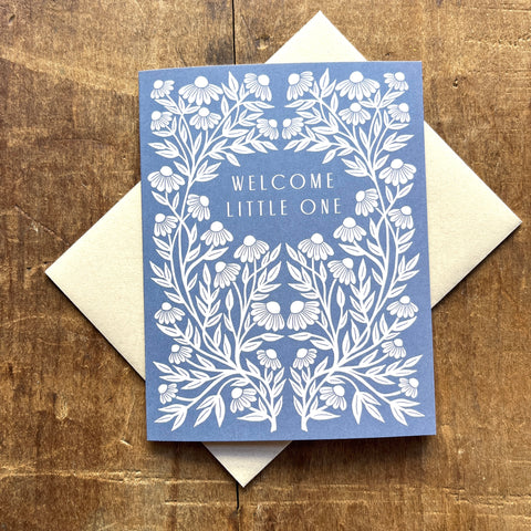 "Welcome Little One," Offset Printed Card, OP23