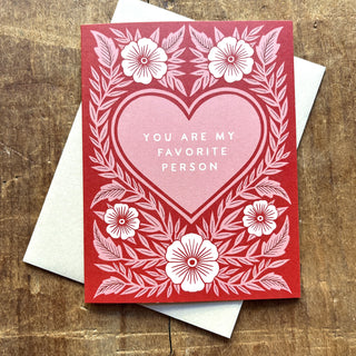 "You Are My Favorite Person," Offset Printed Card