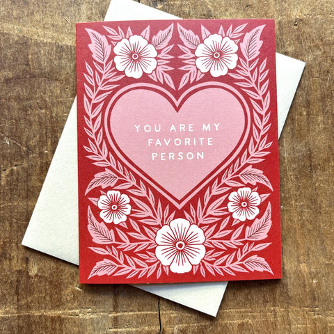 "You Are My Favorite Person," Offset Printed Card, OP25