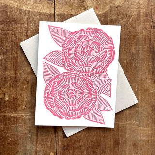 Peony Greeting Card