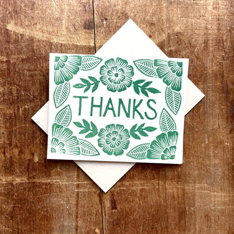 "Thanks," Greeting Card