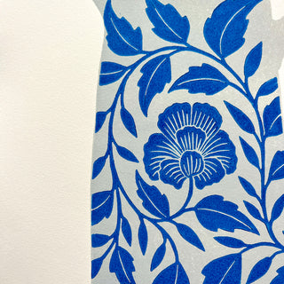 Hand Block Printed Pitcher Art Print - No. 5721