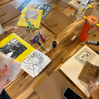Intro to Linocut on a Press - March 8th, 3-6pm