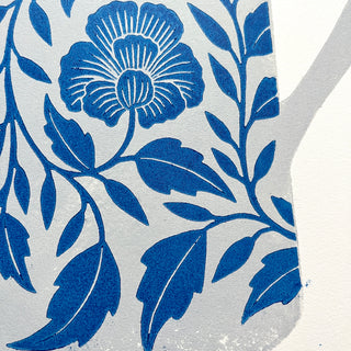SECONDS : Hand Block Printed Pitcher Art Print - No. 5741