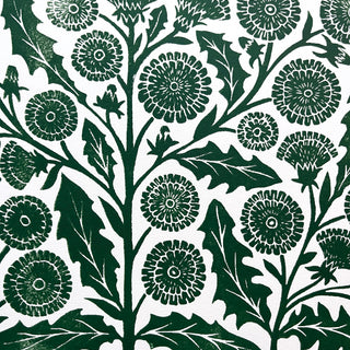 SECONDS : Hand Block Printed Dandelion Art Print - No. 5748