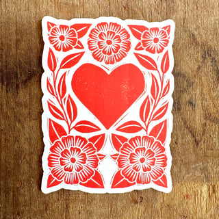 Heart Block Vinyl Sticker