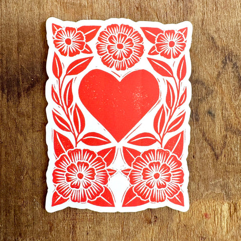 Heart Block Vinyl Sticker