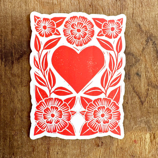 Heart Block Vinyl Sticker