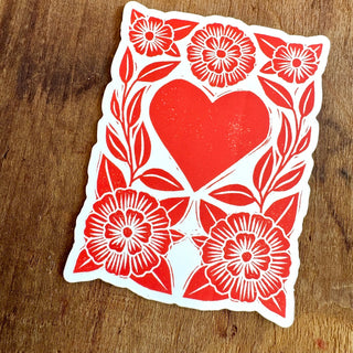 Heart Block Vinyl Sticker