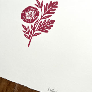 Hand Block Printed Art Print - No. 615