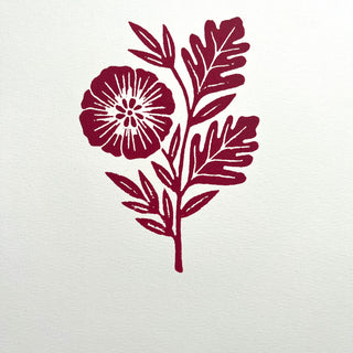 Hand Block Printed Art Print - No. 615