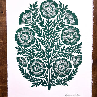 Hand Block Printed Art Print - No. 620