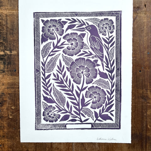 Hand Block Printed Art Print - No. 621