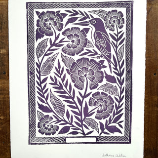 Hand Block Printed Art Print - No. 621