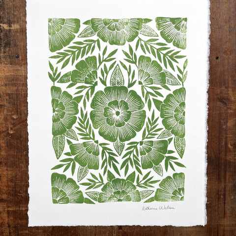 Hand Block Printed Art Print - No. 622