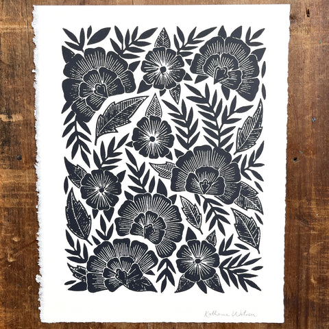 Hand Block Printed Art Print - No. 623