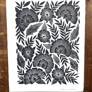 Hand Block Printed Art Print - No. 624