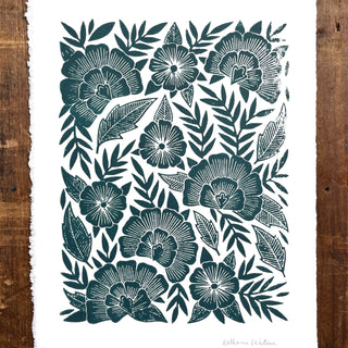 Hand Block Printed Art Print - No. 625