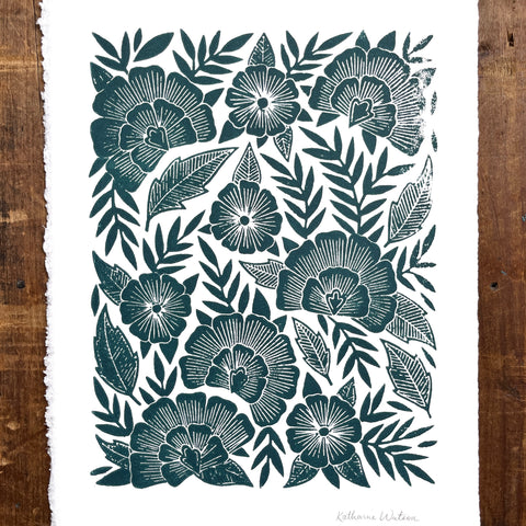 Hand Block Printed Art Print - No. 625