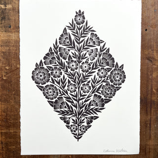 Hand Block Printed Art Print - No. 626
