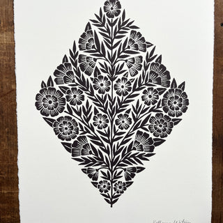 Hand Block Printed Art Print - No. 626
