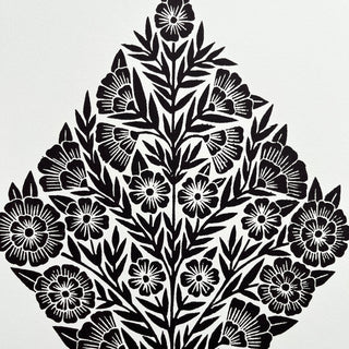 Hand Block Printed Art Print - No. 626