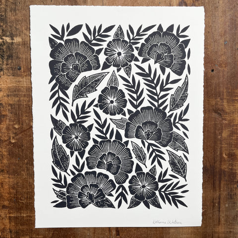Hand Block Printed Art Print - No. 627