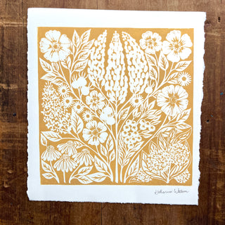 SECONDS : Hand Block Printed Art Print - No. 5750