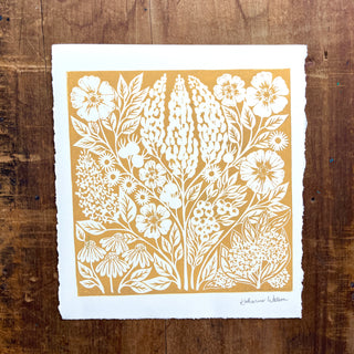 SECONDS : Hand Block Printed Art Print - No. 5750