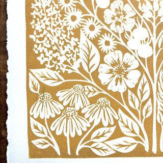 SECONDS : Hand Block Printed Art Print - No. 5750